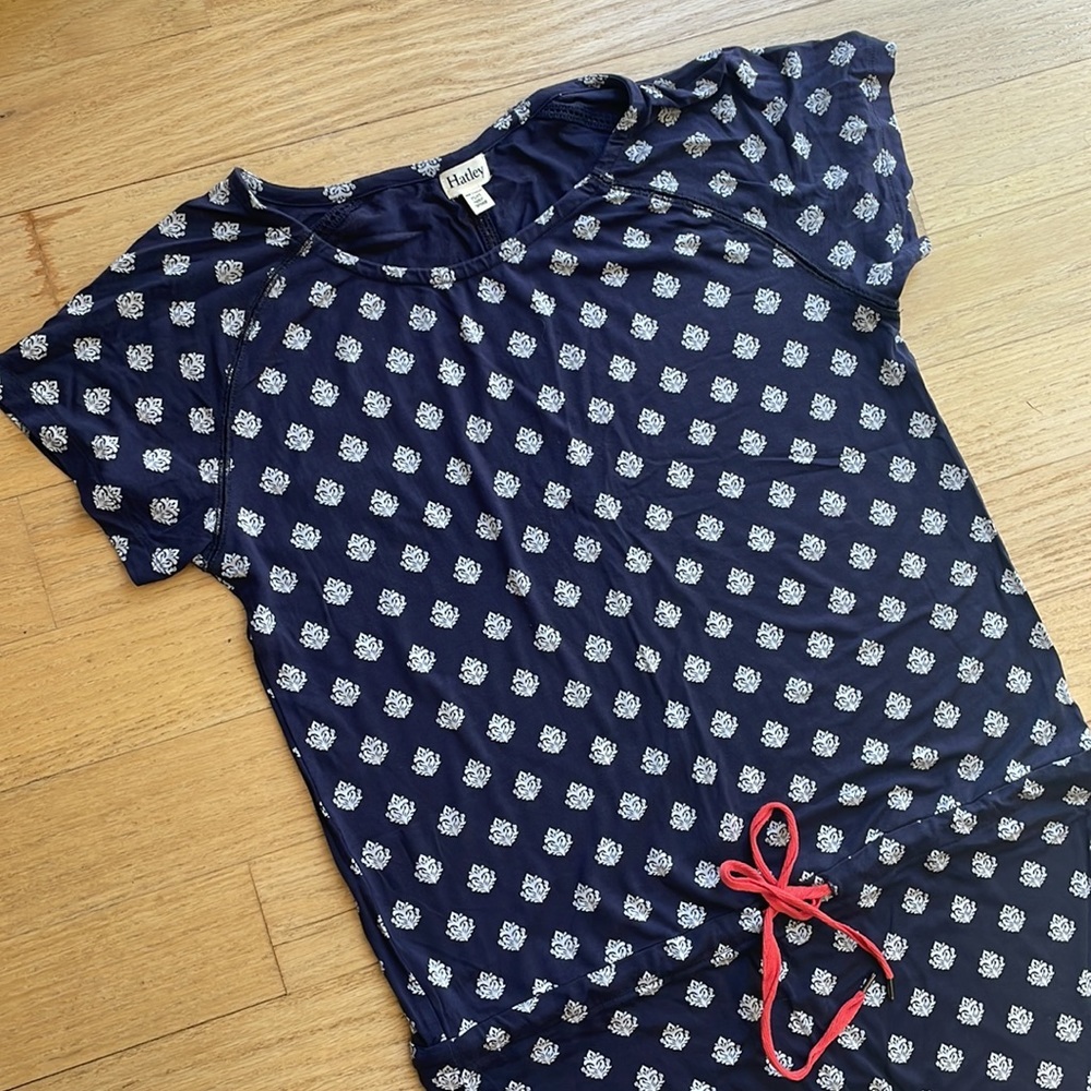 Hatley dress navy white women’s size medium